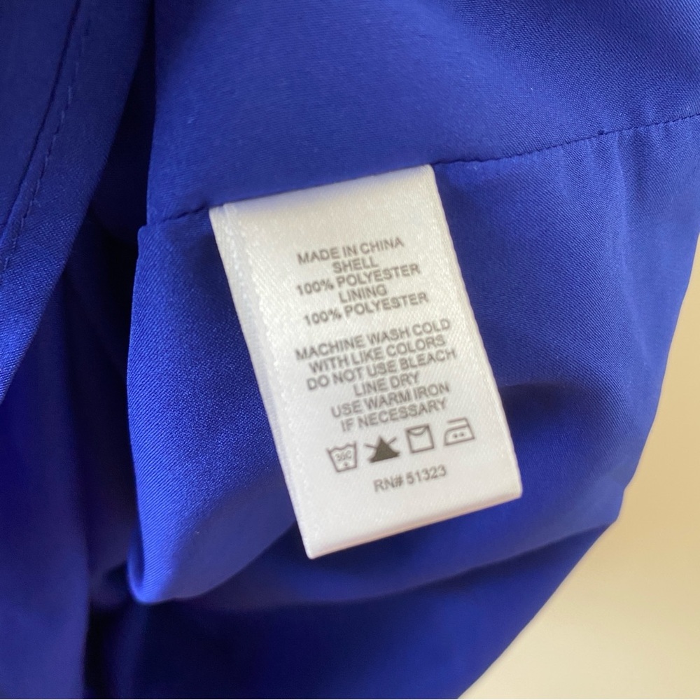 CeCe Royal Blue Ruffle Shift Dress - Picture 4 of 5